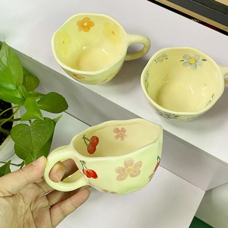 Handmade Ceramic Flower Mug