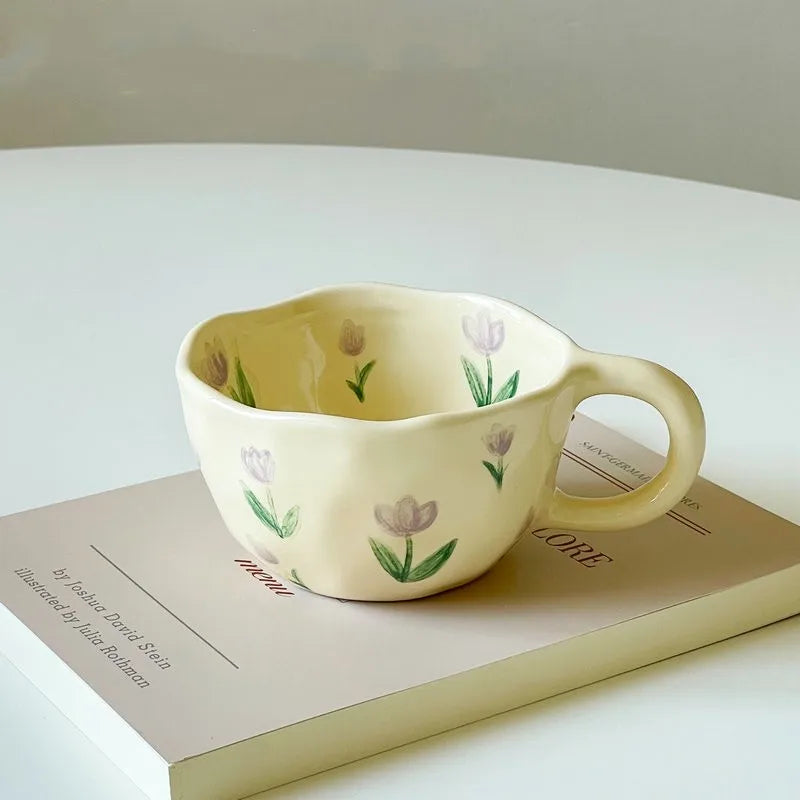 Handmade Ceramic Flower Mug